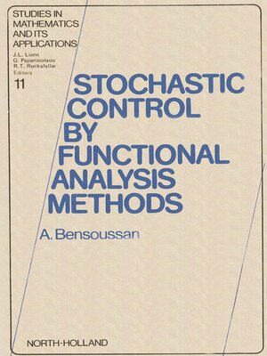 cover image of Stochastic Control by Functional Analysis Methods